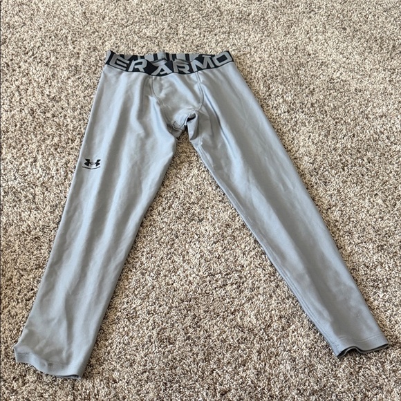 Under Armour Kids Gray Leggings - Picture 1 of 6